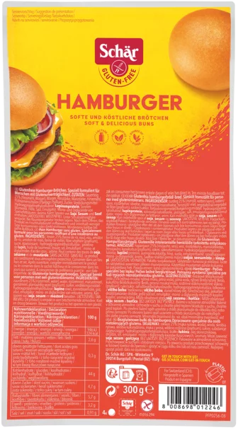 Panini, Hamburger – bezgluténové žemle bez lepku