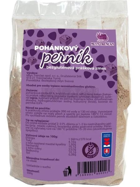 Pohánkový perník, bezgluténová prášková zmes